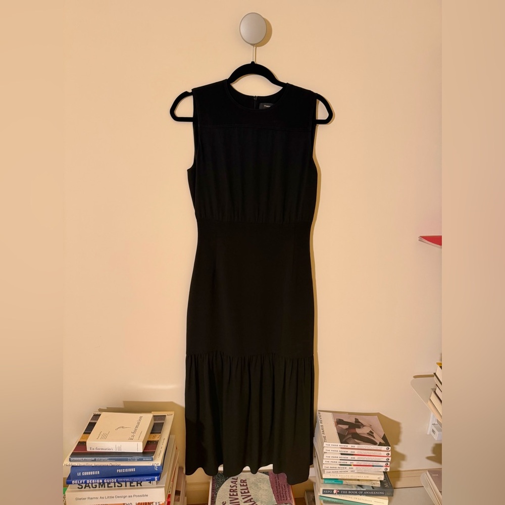 Theory Black Midi Dress